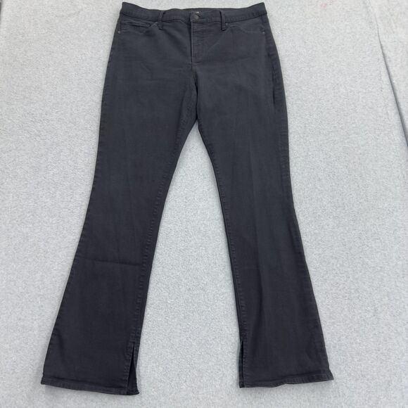Express Jeans Womens 16 Tall Black Skyscraper Mid Rise Grunge Goth Emo - Picture 1 of 10